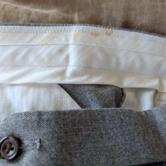 Light Gray Flannel Pleated Trousers - Picture 5 of 6